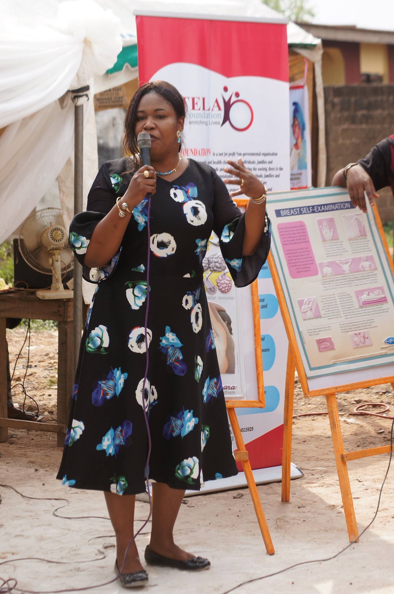 The Founder and CEO & the Team during a Health Awareness Talk at Ifelodun Community, Idi-Obi Town, New Airport Area, Egbeda Local Govt