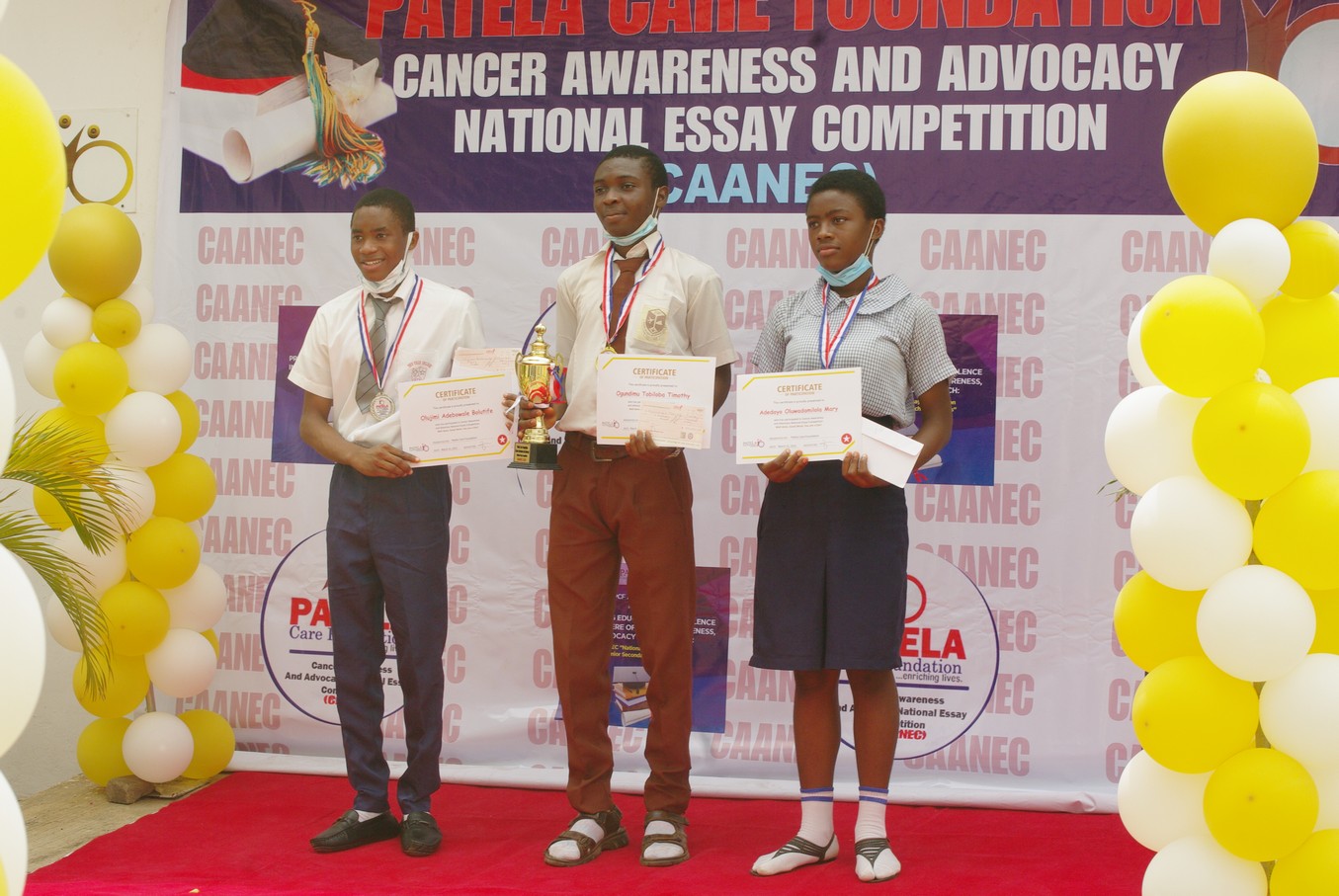 GREETINGS FROM THE DESK OF THE PRESIDENT PCF; PATELA CARE FOUNDATION CANCER AWARENESS AND ADVOCACY NATIONAL ESSAY COMPETITION (CAANEC 2O21) FOR SENIOR SECONDARY SCHOOL STUDENTS