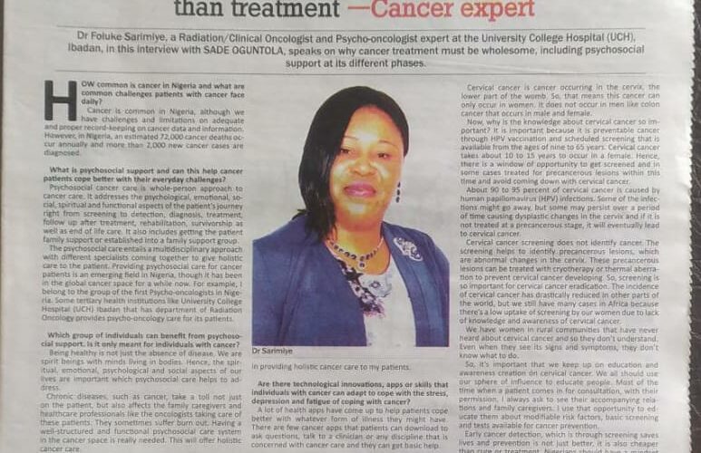 Early detection, thorough screening, better, cheaper than treatment — Cancer expert